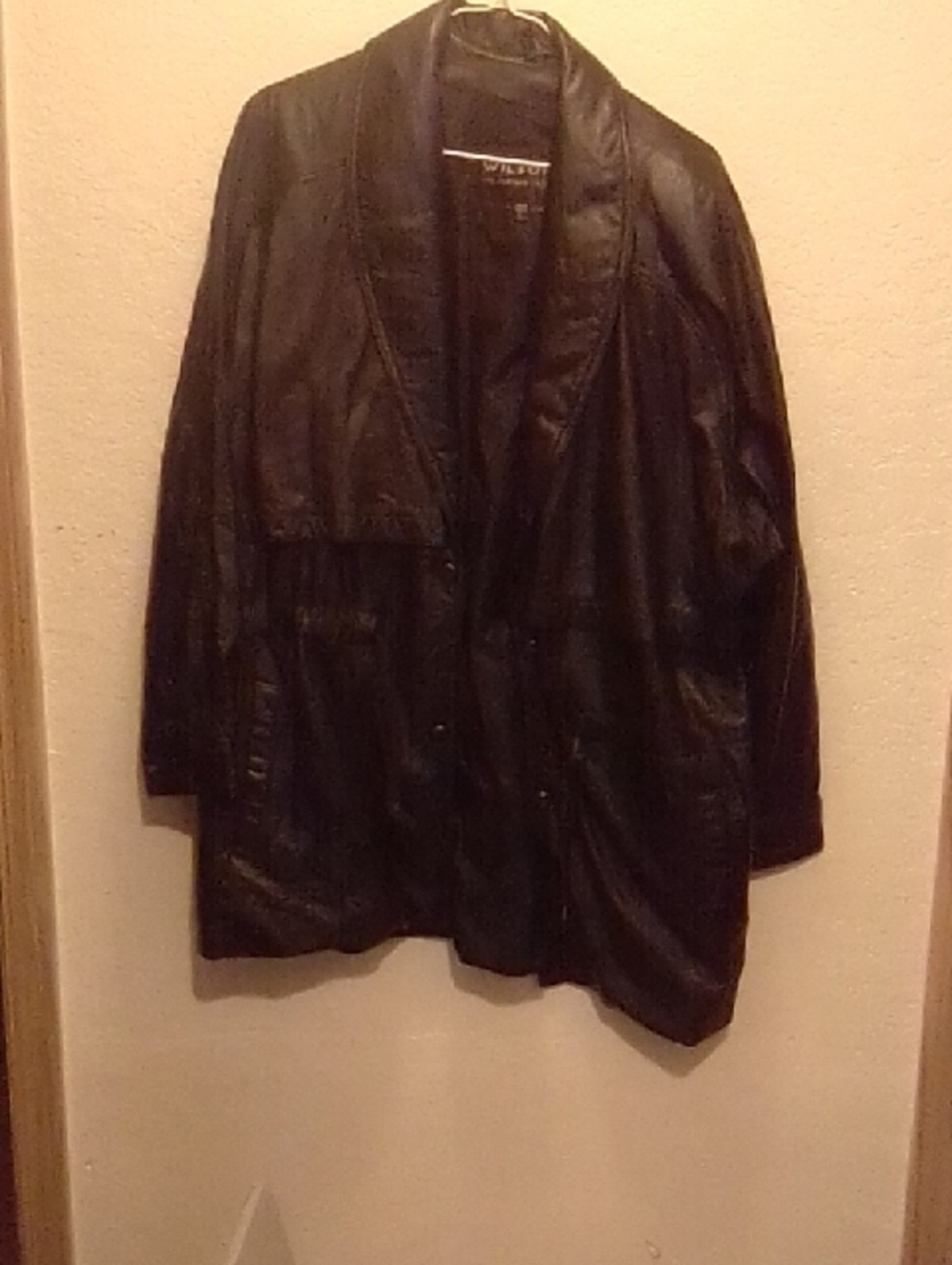 Wilson Black Leather Button-Front Jacket